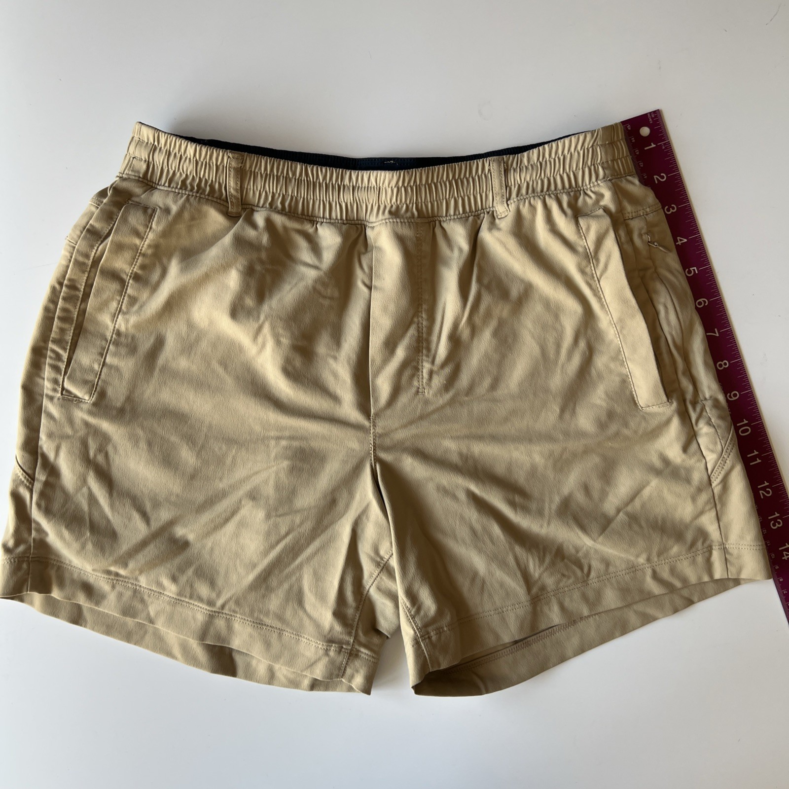 Birddogs Shorts Men\'s Large Beige Lined 6\ Birddogs Shorts Men\'s Large Beige Lined 6\