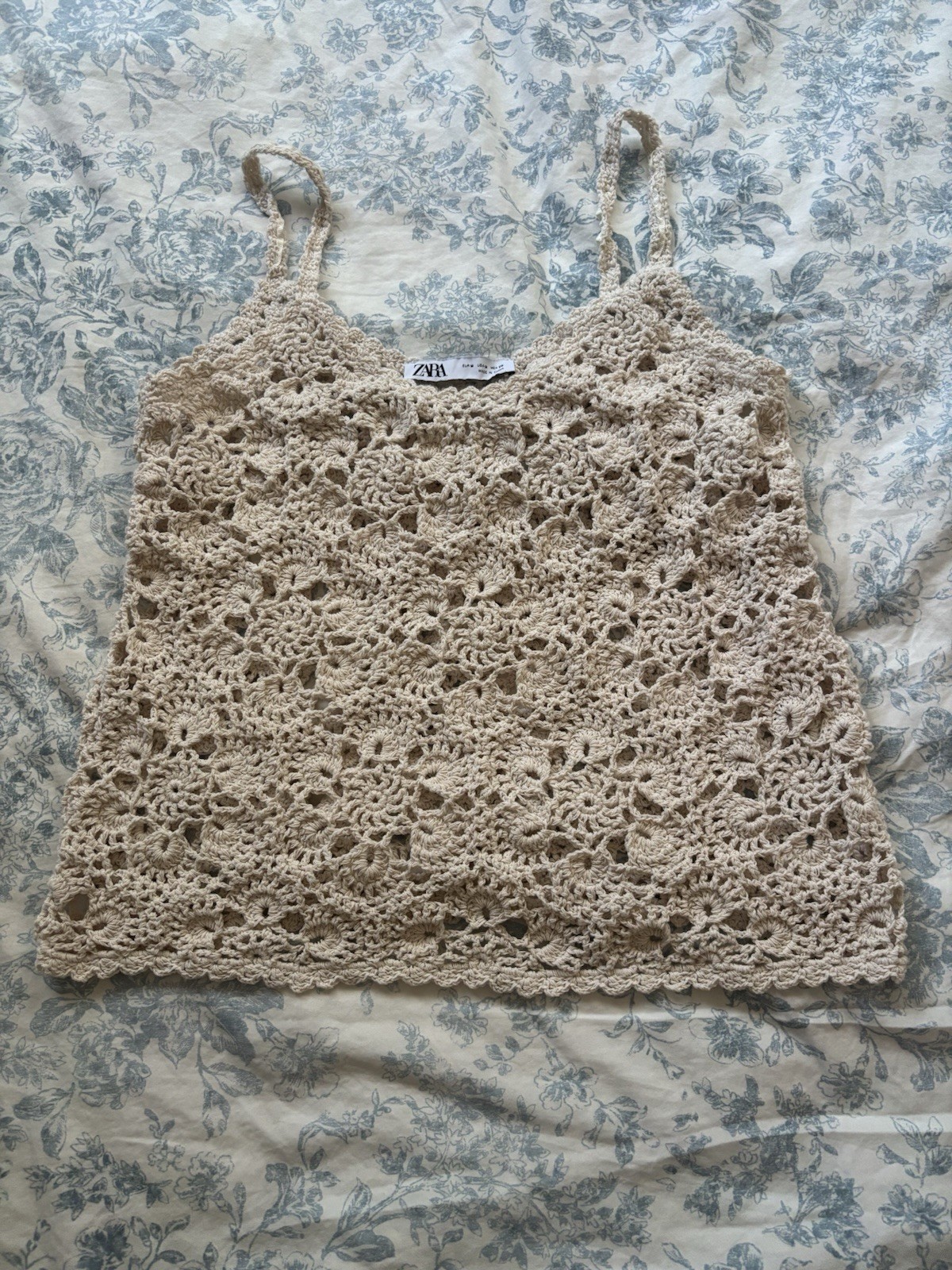 ZARA Cream Crochet Cami
