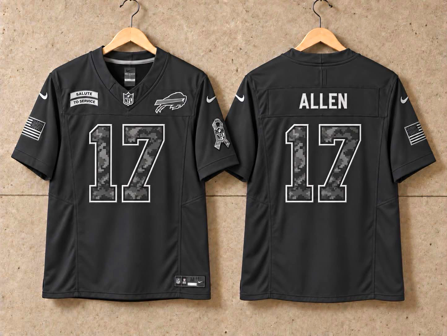 Nike Buffalo Bills salute to service black jerseys