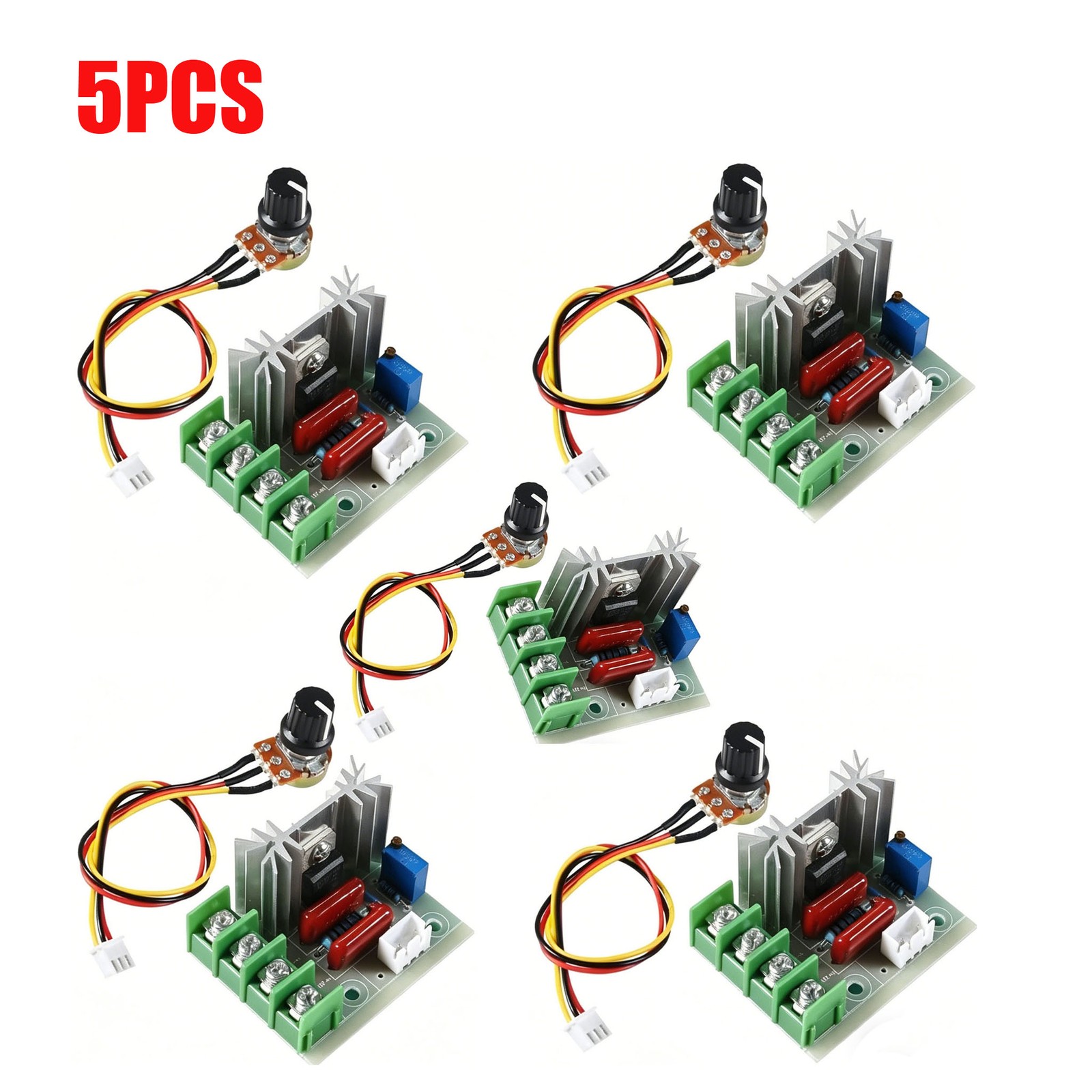 5Pcs 2000W SCR Motor Speed Controller AC 110V-220V Voltage Regulator Dimmer