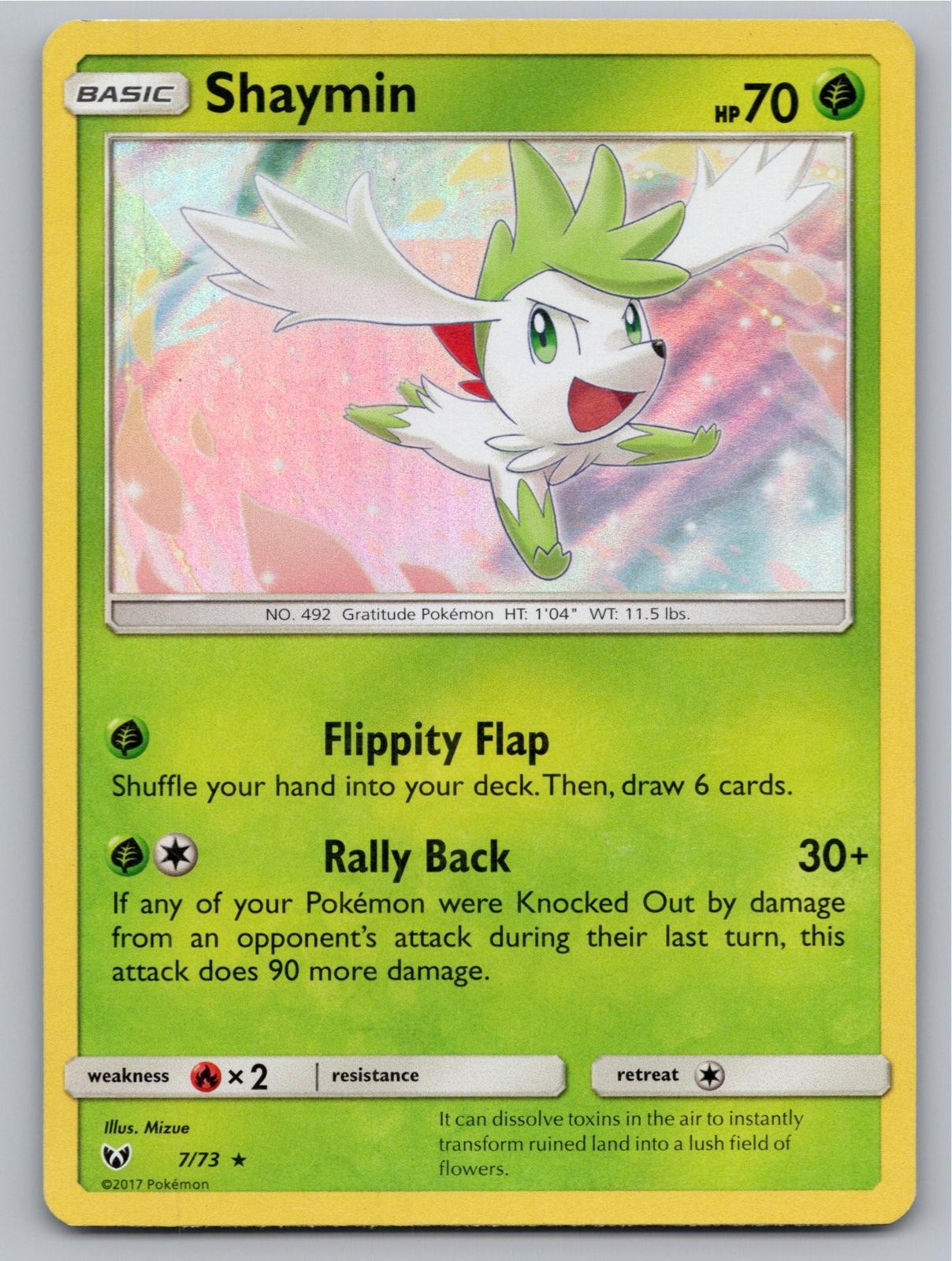 2017 POKEMON SHAYMIN SHINING LEGENDS 7/73 HOLO R MP A81451 FREE S&H 2017 POKEMON SHAYMIN SHINING LEGENDS 7/73 HOLO R MP A81451 FREE S&H