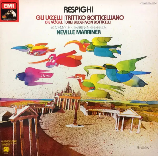Respighi Gli Uccelli / Trittico Botticelliano EMI 33 RPM Vinyl LP Near Mint