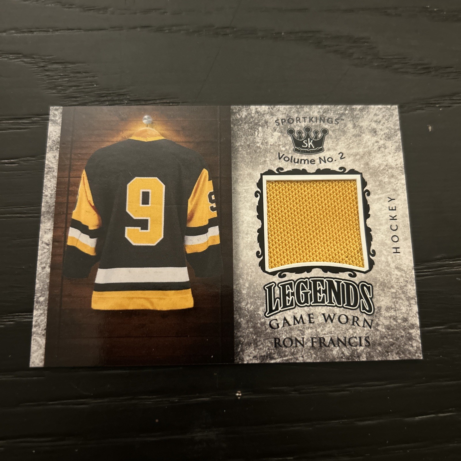 2021 Sportkings Volume 2 - Legends Game Worn Materials Ron Francis #LSM-26 Black