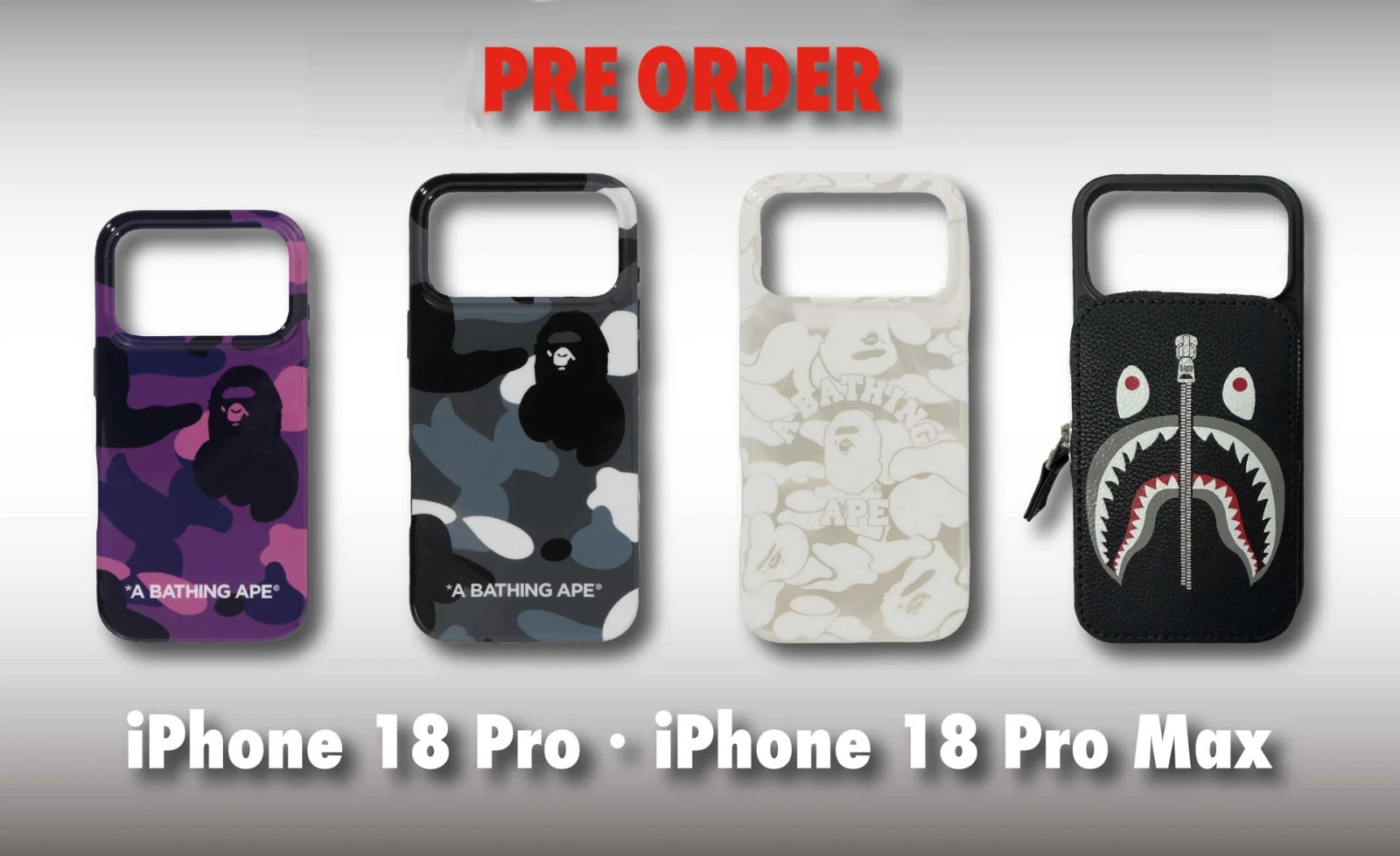 [ Pre-Order ] A BATHING APE Goods IPHONE 18 PRO / IPHONE 18 PRO MAX CASE