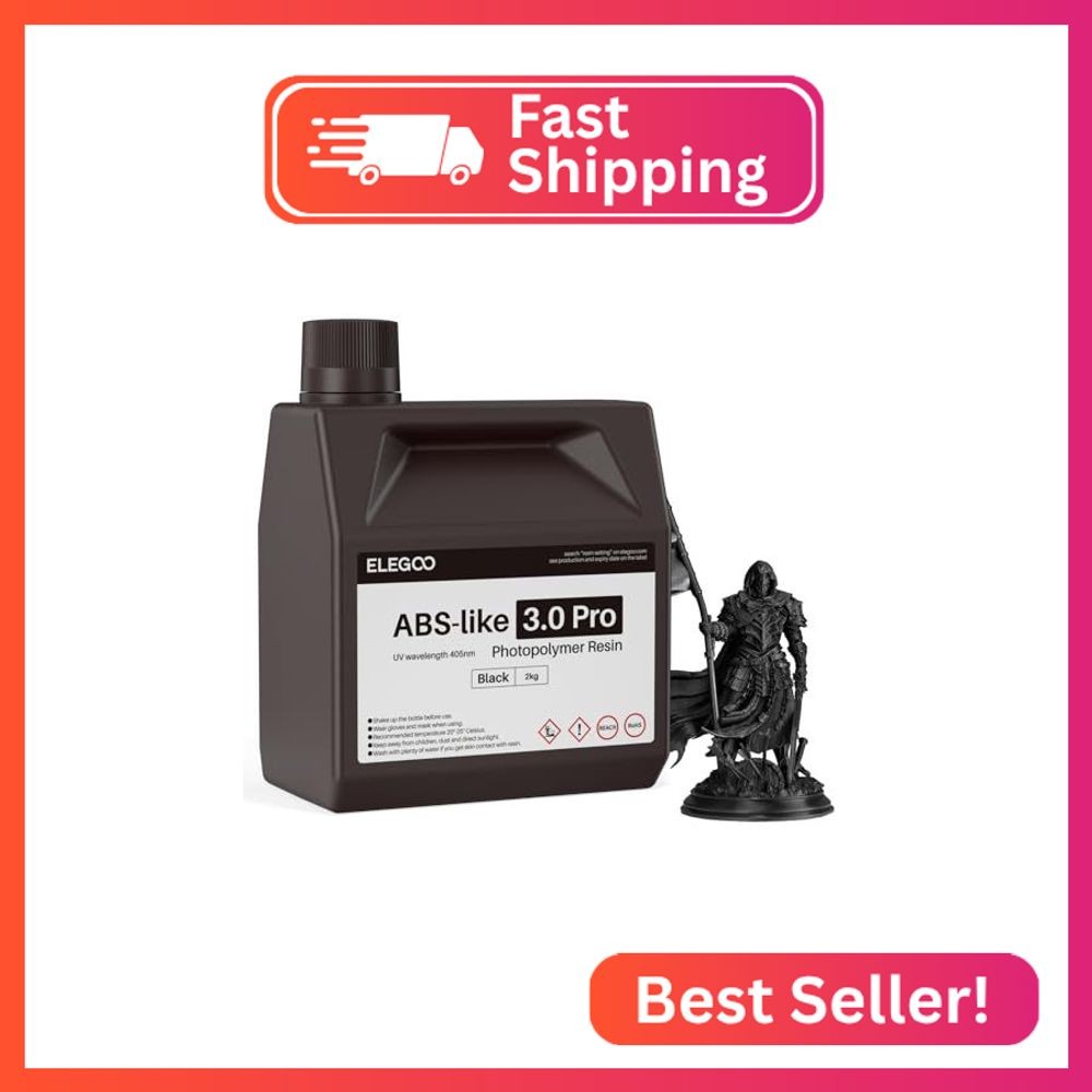 ELEGOO ABS-Like 3.0 Pro 3D Printer Resin Black 2000g