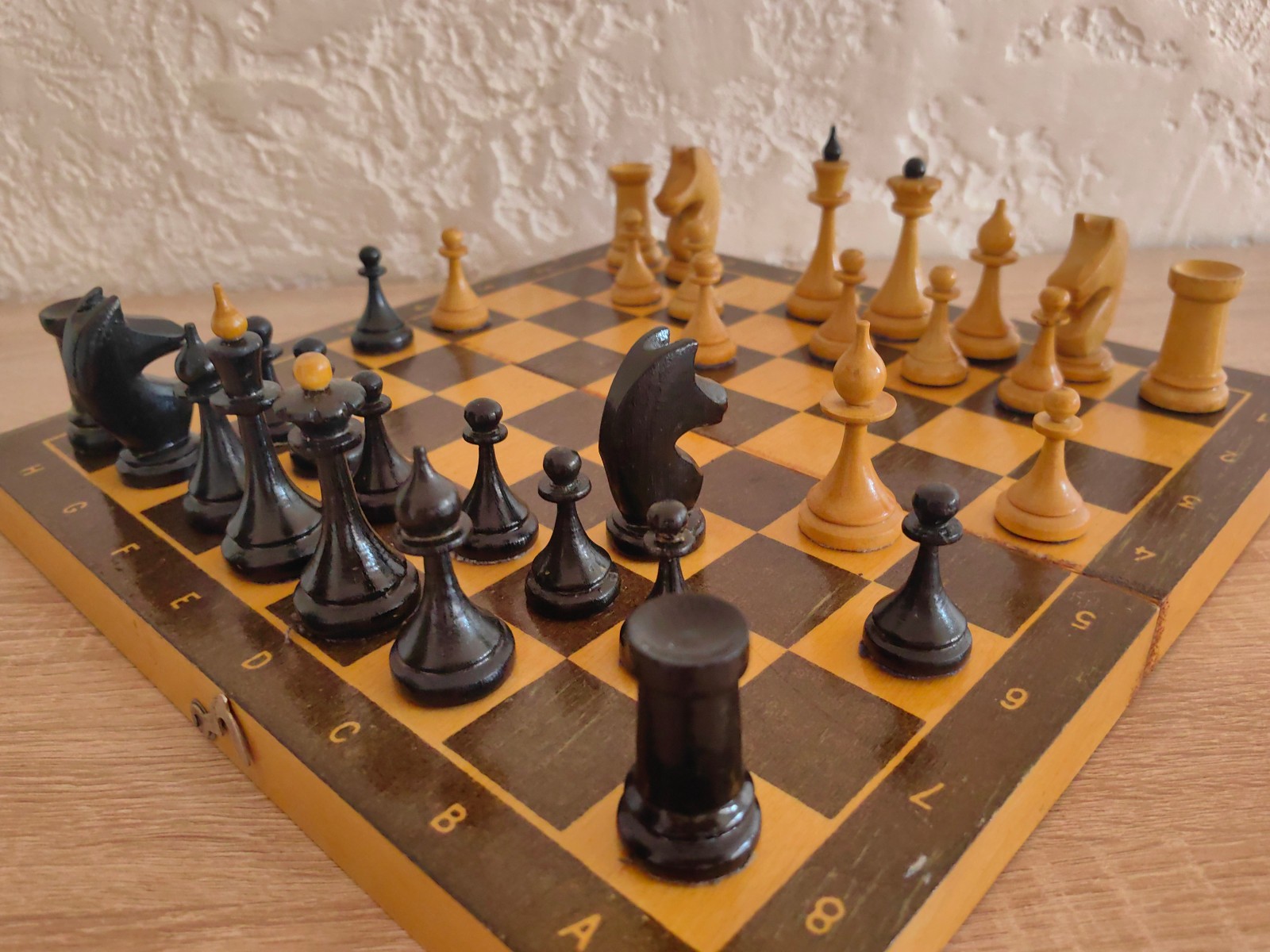 True Authentic Vintage Soviet Chess Set 1960 s Mordovian Gulag USSR Old Wooden