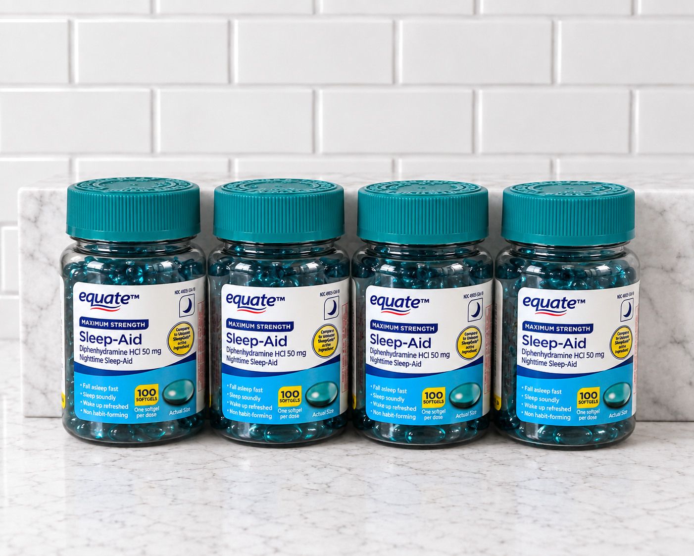 4x Equate Sleep Aid Softgels Maximum Strength 100 Ct Ships Worldwide EXP 1/2029 4x Equate Sleep Aid Softgels Maximum Strength 100 Ct Ships Worldwide EXP 1/2029
