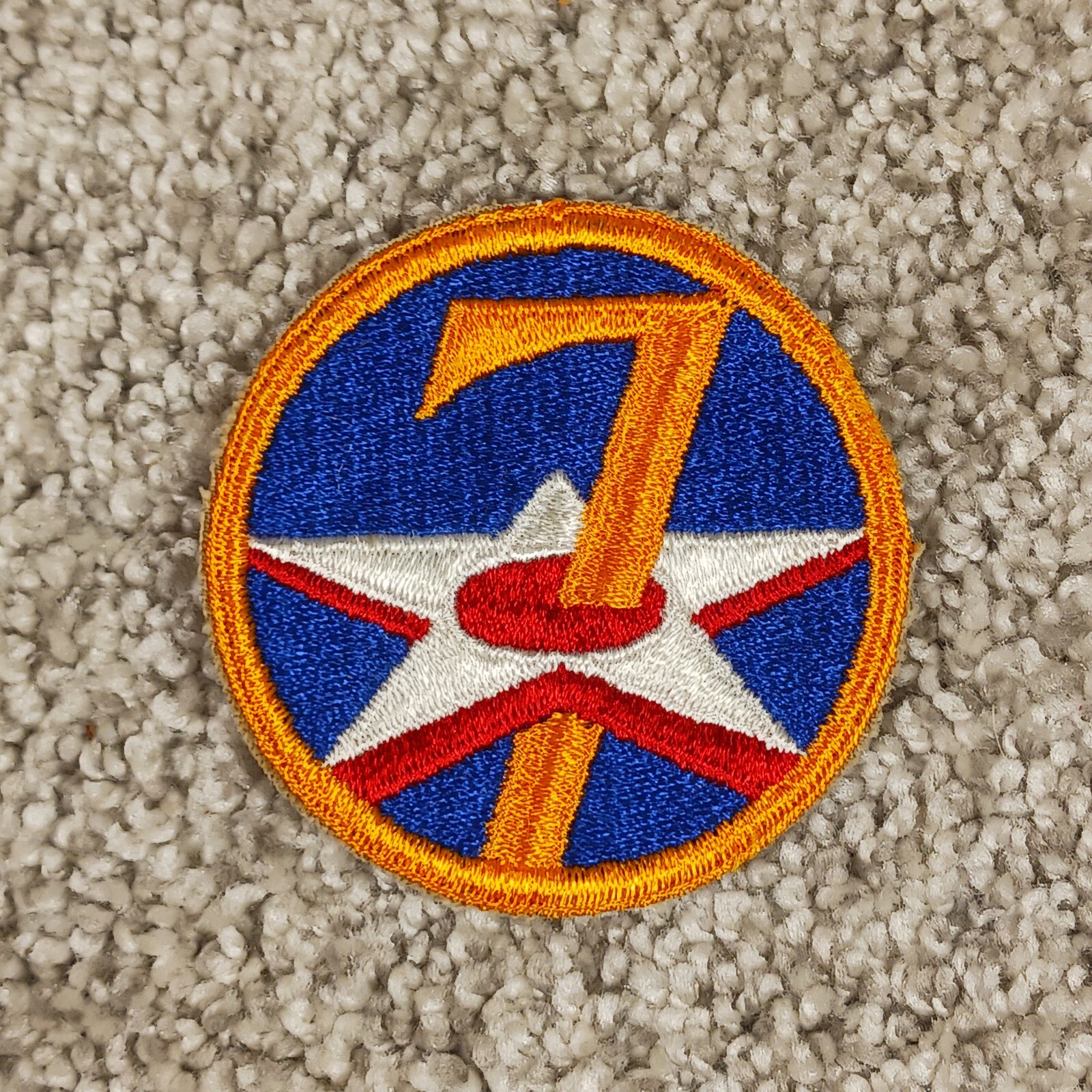 Vintage 7th Army Airforce Patch WWII Original Insignia US Military Vintage 7th Army Airforce Patch WWII Original Insignia US Military