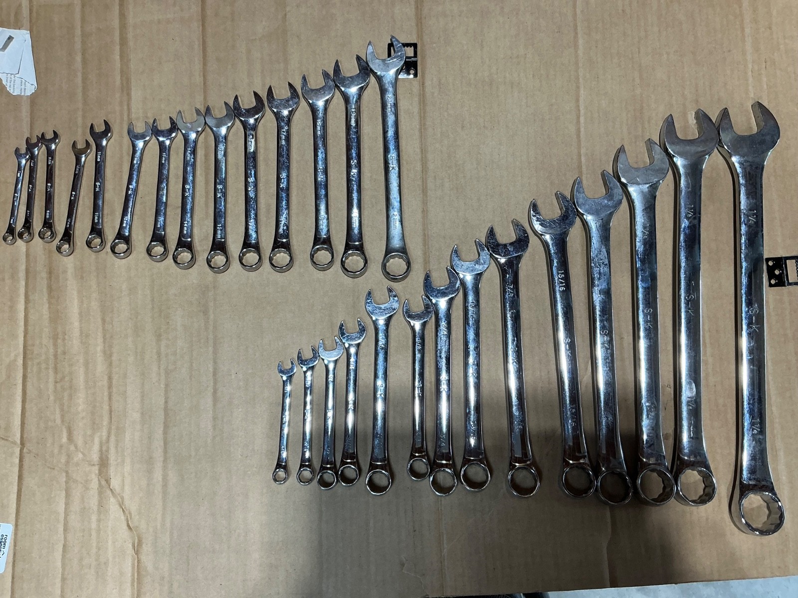 SK Professional Wrench Set  28 Combination Wrench Set SAE & Metric