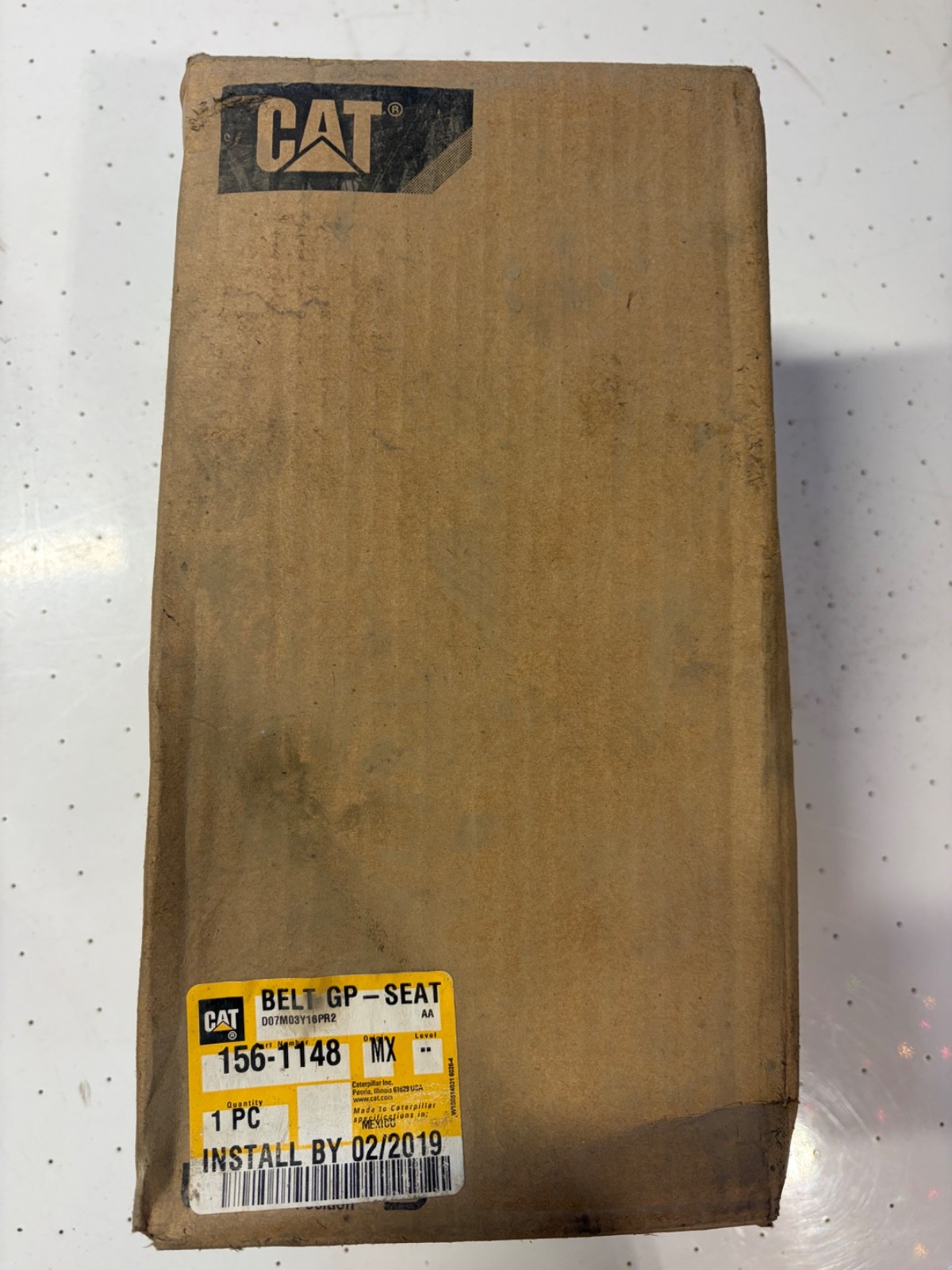Genuine CAT Caterpillar 1561148 Seat Belt OEM 156-1148 Genuine CAT Caterpillar 1561148 Seat Belt OEM 156-1148