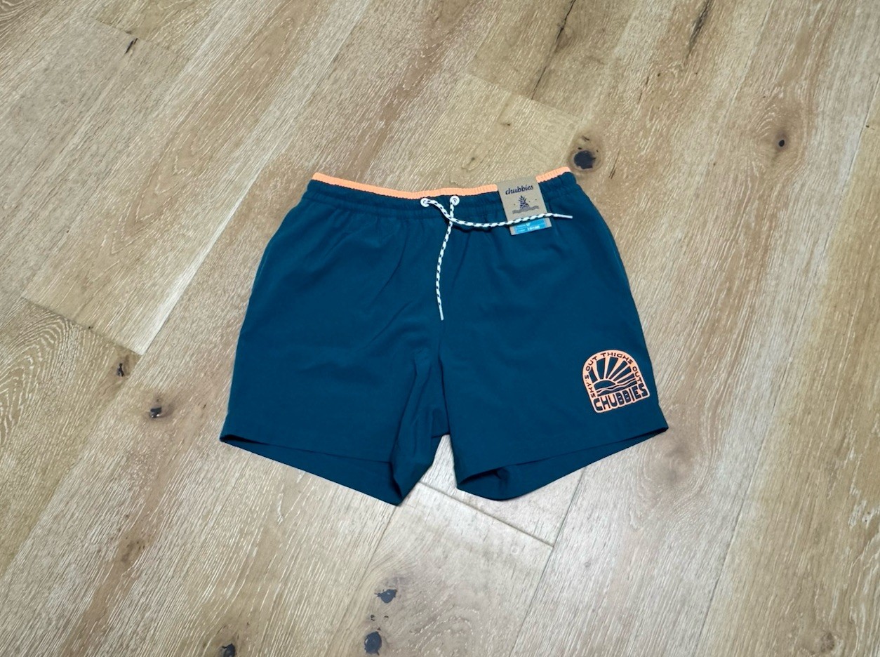 NWT Chubbies The Rusty Cobalts Green 5.5” Swim Trunk w/liner medium NWT Chubbies The Rusty Cobalts Green 5.5” Swim Trunk w/liner medium