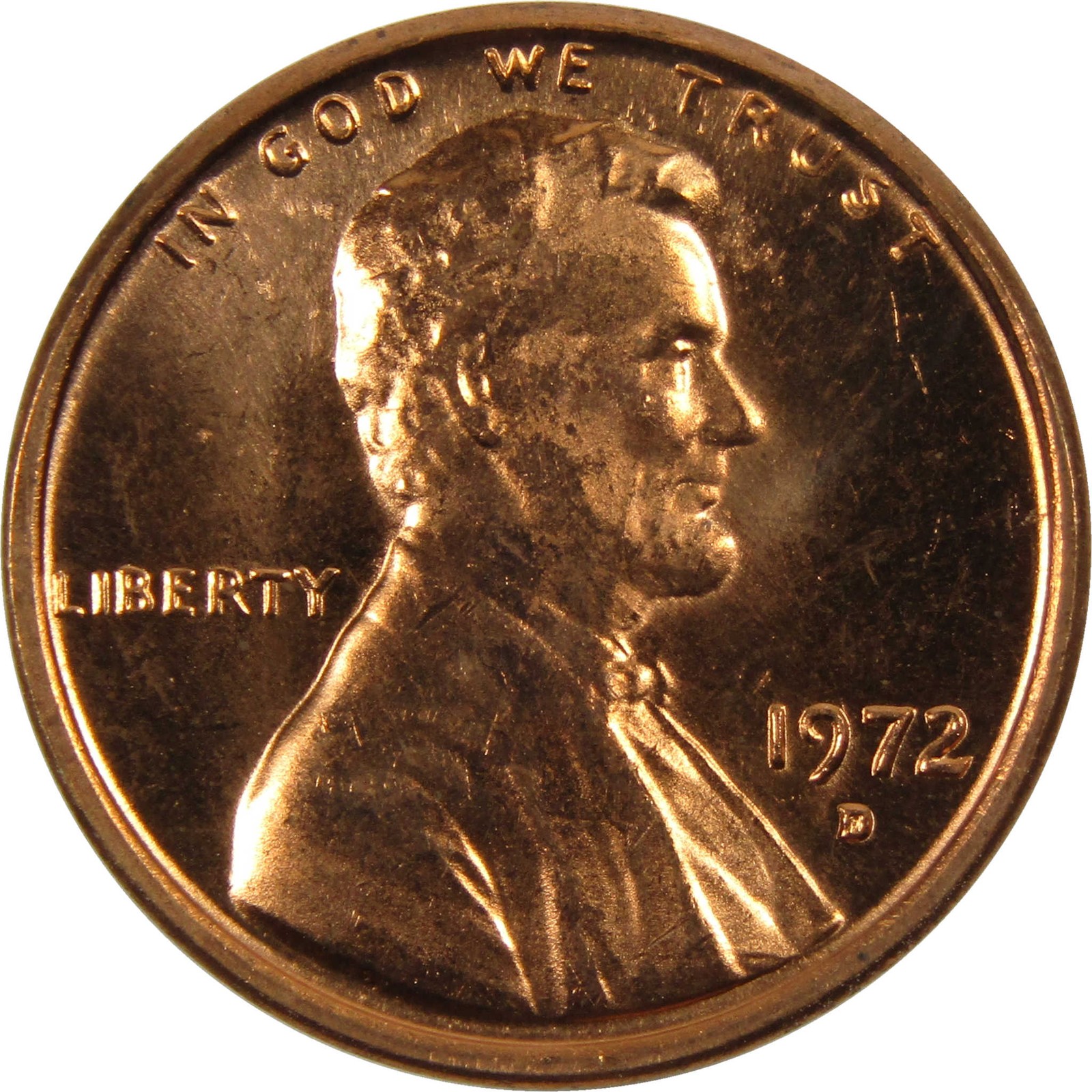 1972 D Lincoln Memorial Cent Uncirculated Mint State Penny 1c Coin 1972 D Lincoln Memorial Cent Uncirculated Mint State Penny 1c Coin