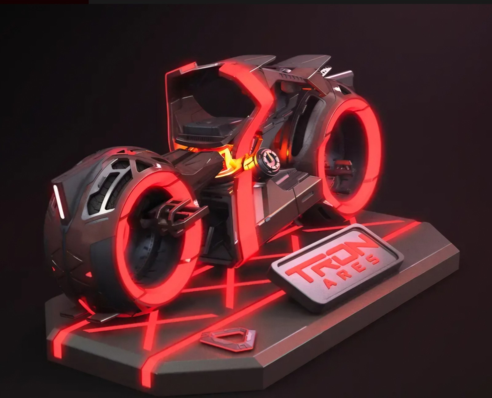 Tron Ares Light Cycle 1/8 Scale Custom 3d Model Kit W Base And Plaque 14\ Tron Ares Light Cycle 1/8 Scale Custom 3d Model Kit W Base And Plaque 14\