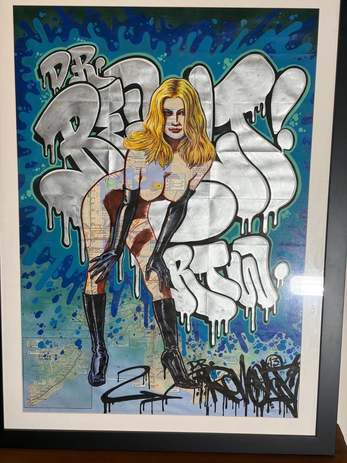 Dr. Revolt graffiti  NYC Subway Map