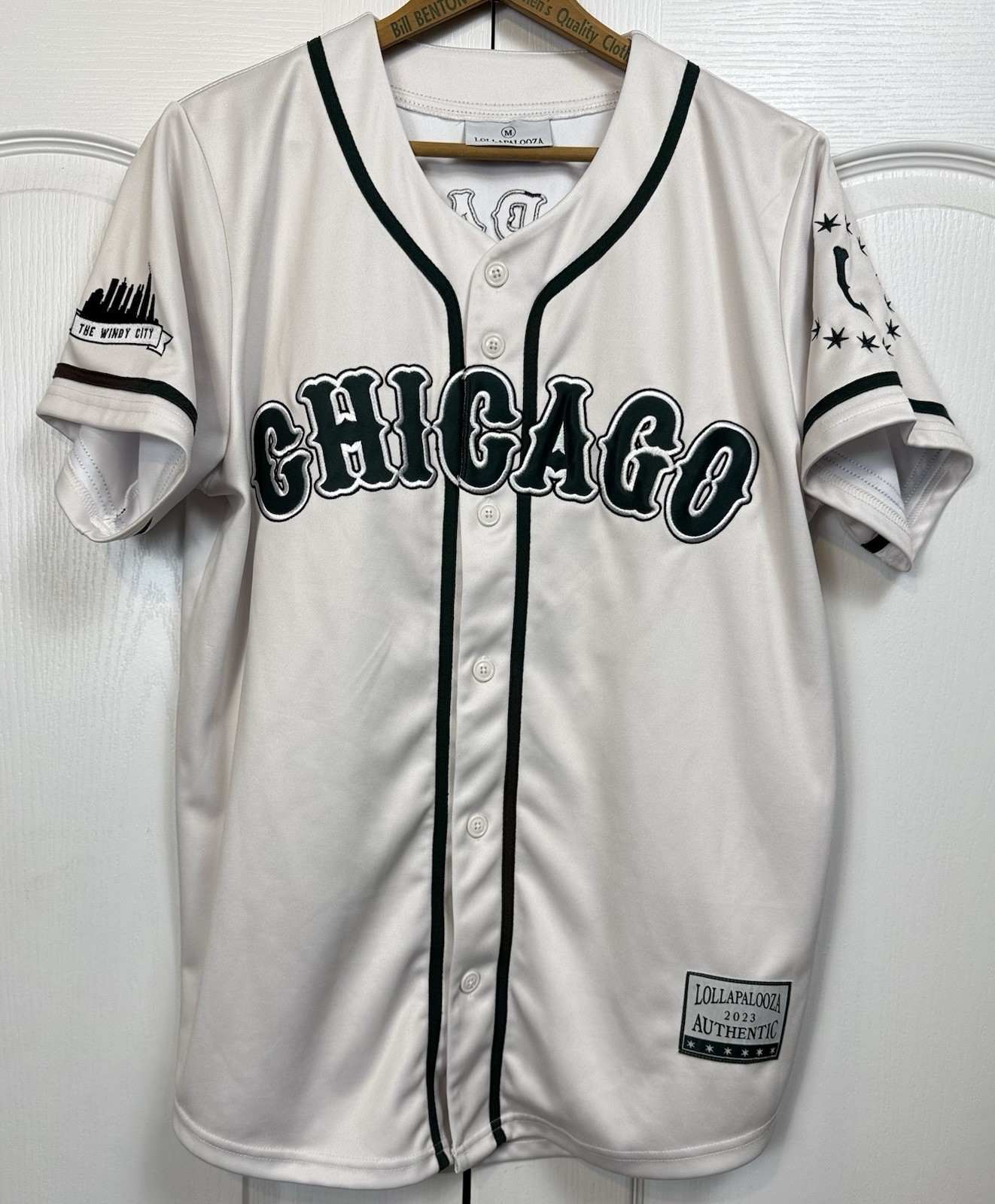 Lollapalooza 2023 Chicago Exclusive Baseball Jersey Size Medium Blue Rare M EUC