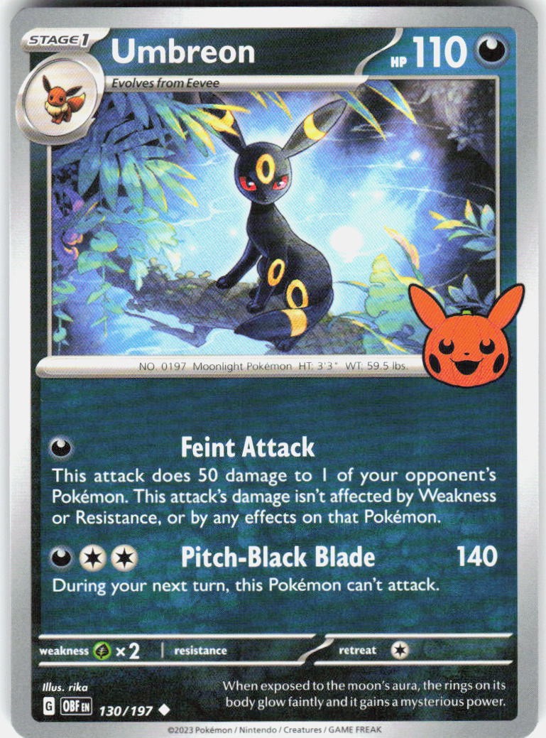 Pokemon Trick or Trade B00ster Bndl 2024 Umbreon 130/197] NM 1-5