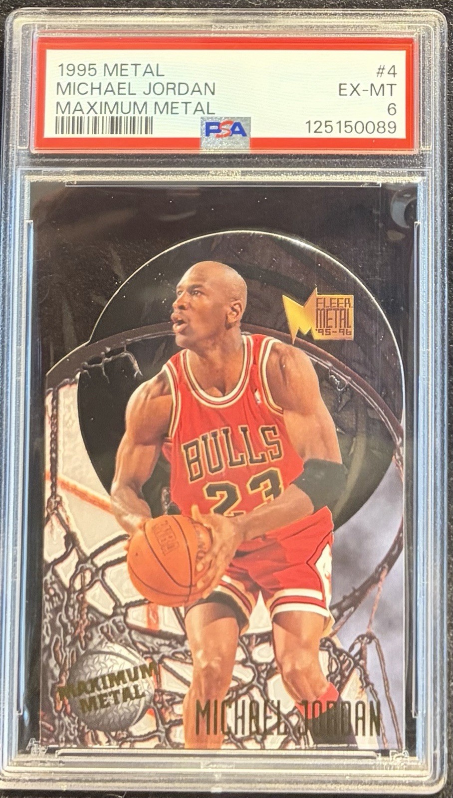 1995-96 Fleer Metal Maximum Metal Michael Jordan #4 PSA 6