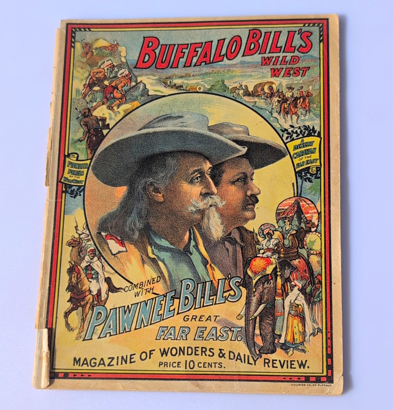 Antique Buffalo Bill Pawnee Bill Wild West Show Program 1910
