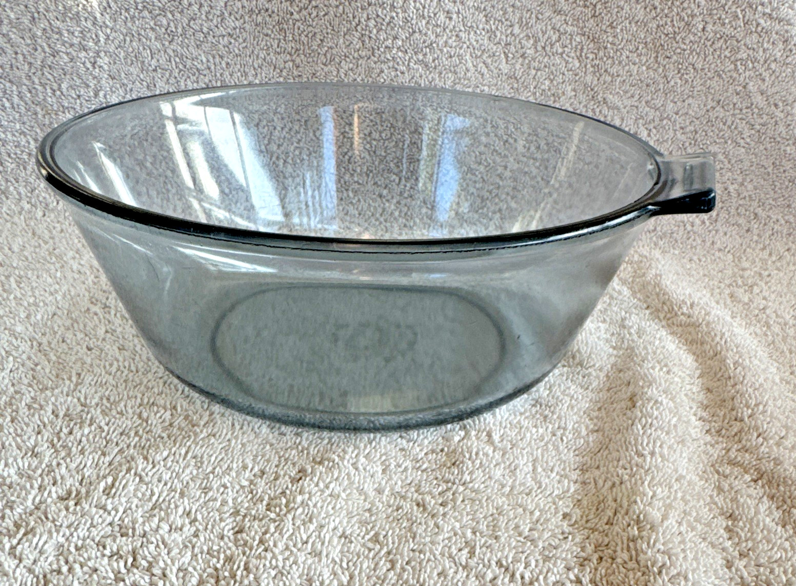 Vintage Pyrex Flameware 832-B Bowl Light Blue Tint Glass Cookware-Saucepan