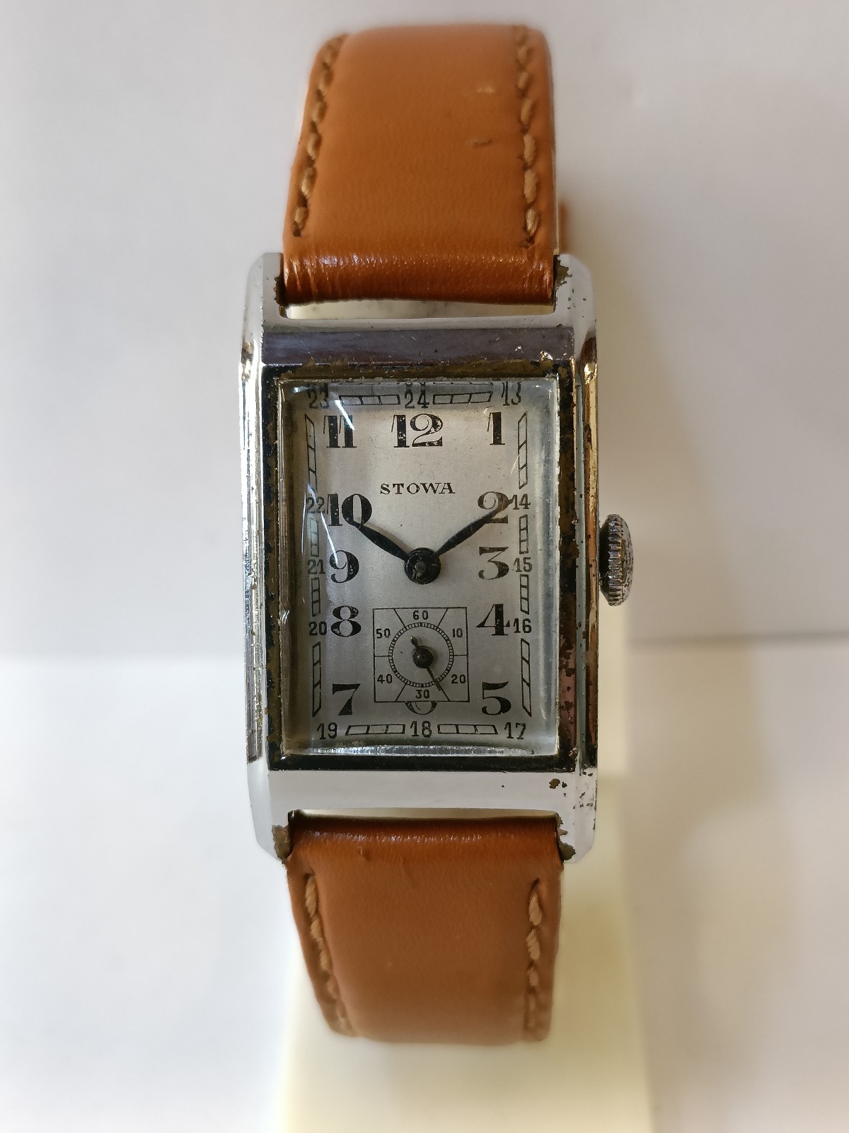 STOWA SUB-SECOND WINDING PATINA SILVER DIAL SWISS UNISEX ADULT WORKING CONDITION