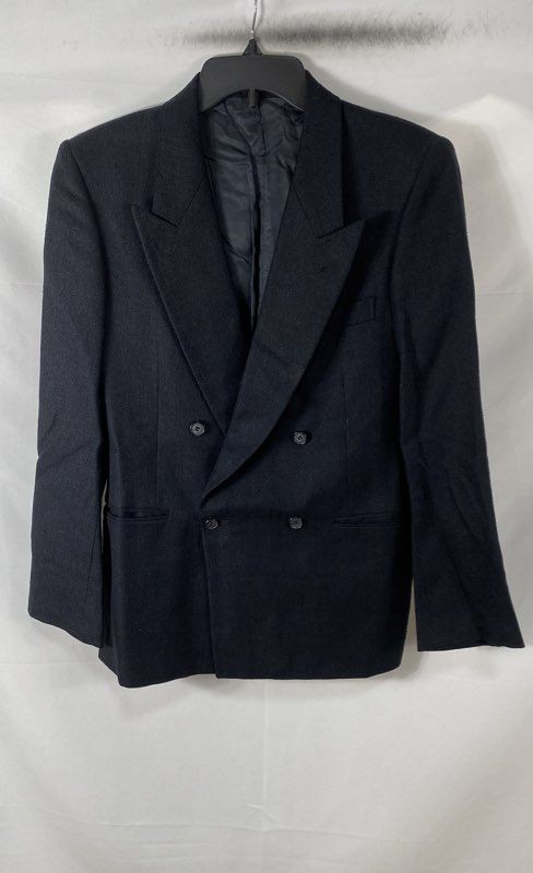 Vintage Yves Saint Laurent Men\'s Black Double Breasted Blazer Made in France 38
