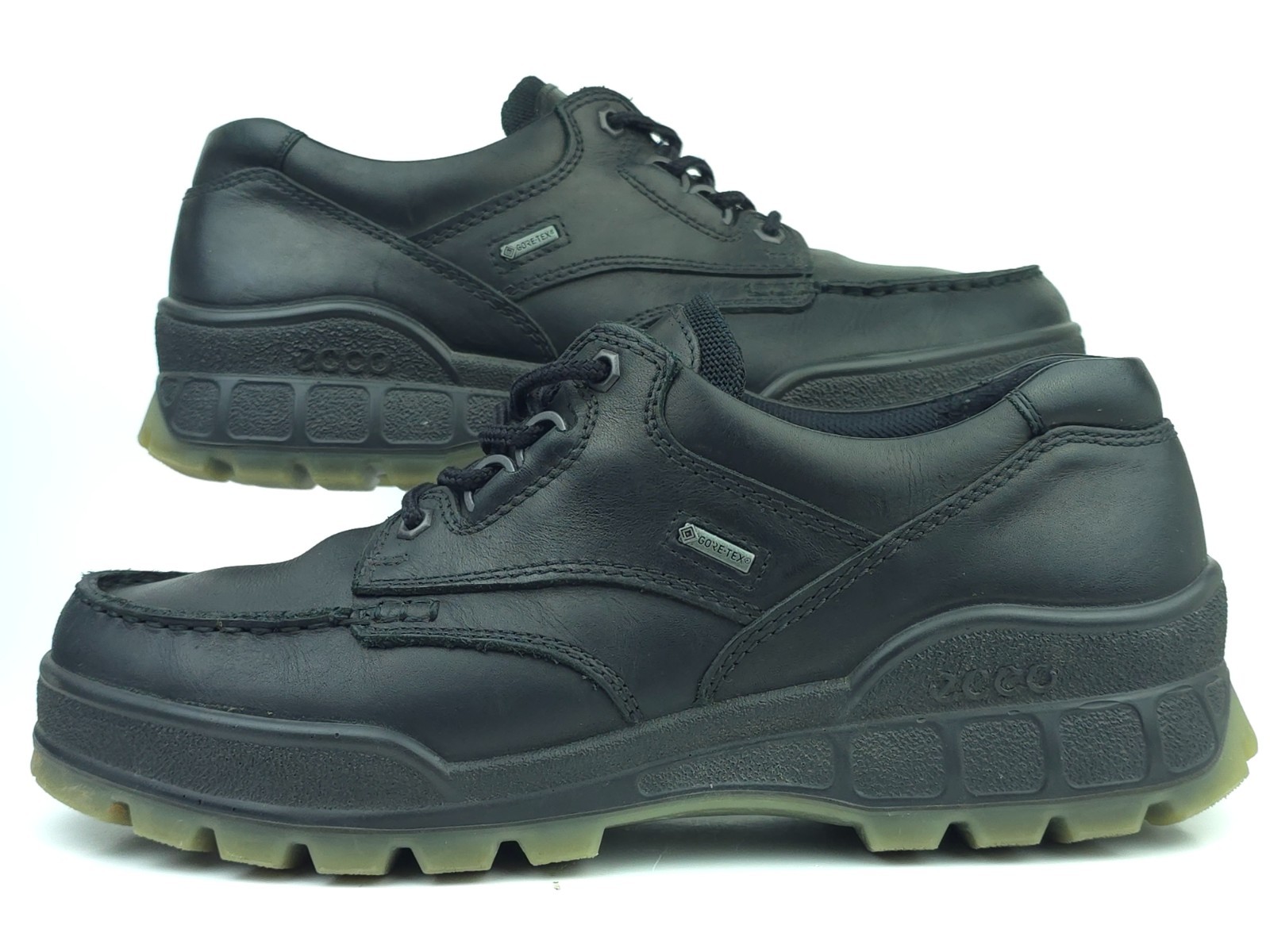 ECCO Mens 8 Track GTX 25 Low Black Gore-Tex Leather Hiking Trail Boot Shoes 42