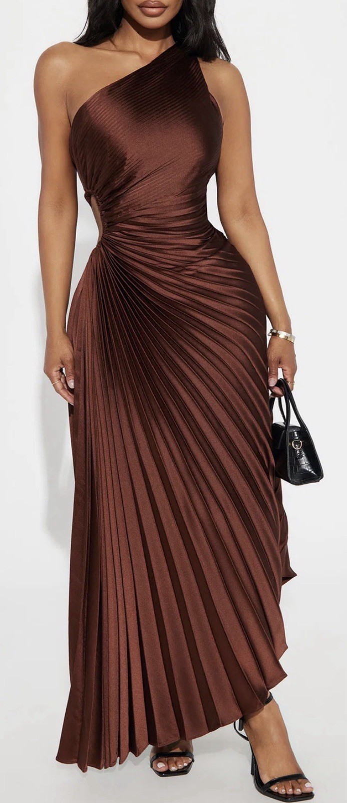 Belle Satin Maxi Dress - Fashion Nova