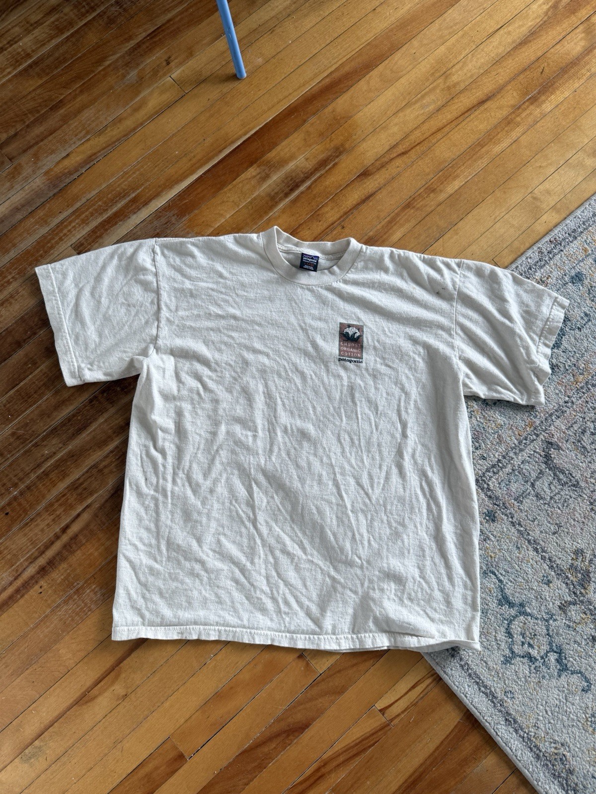 Vintage 90s Patagonia Choose Organic Cotton Farmer T Shirt Large USA Made RARE