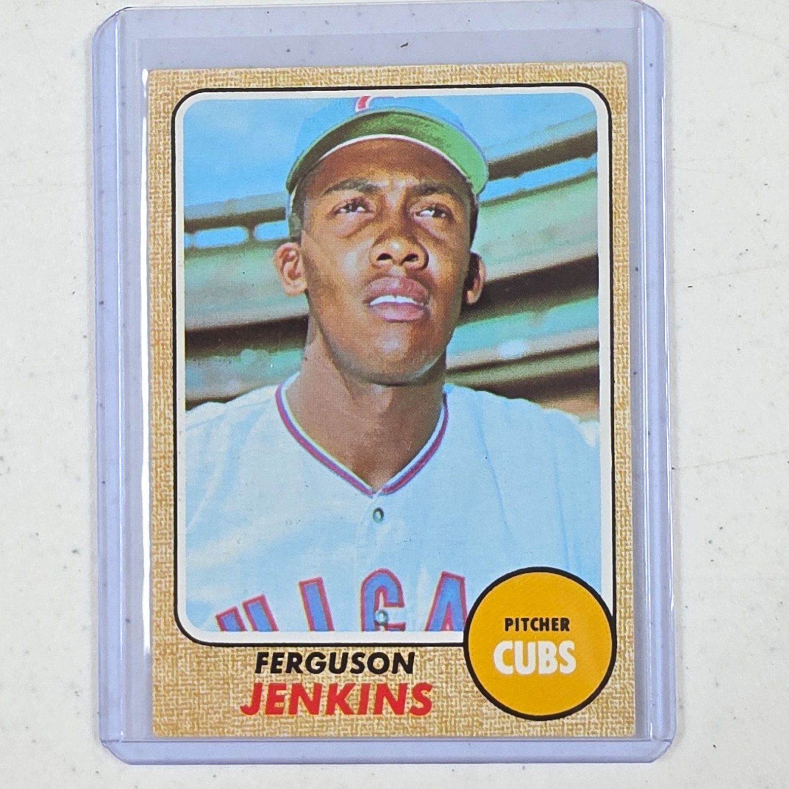 Topps 1968 Topps Fergie Jenkins #410 Chicago Cubs Baseball Base Card Topps 1968 Topps Fergie Jenkins #410 Chicago Cubs Baseball Base Card