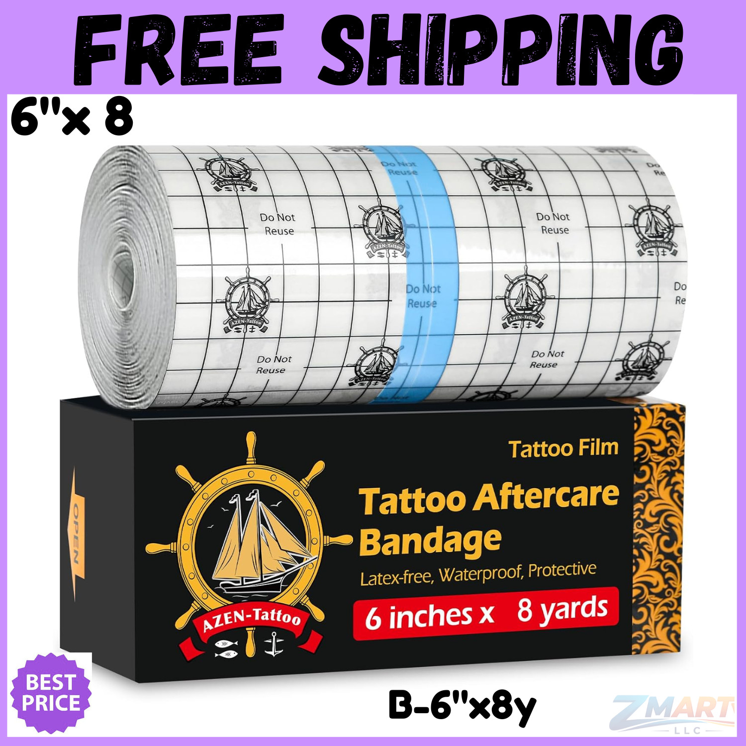 Tattoo Aftercare Bandage, 6\ Tattoo Aftercare Bandage, 6\