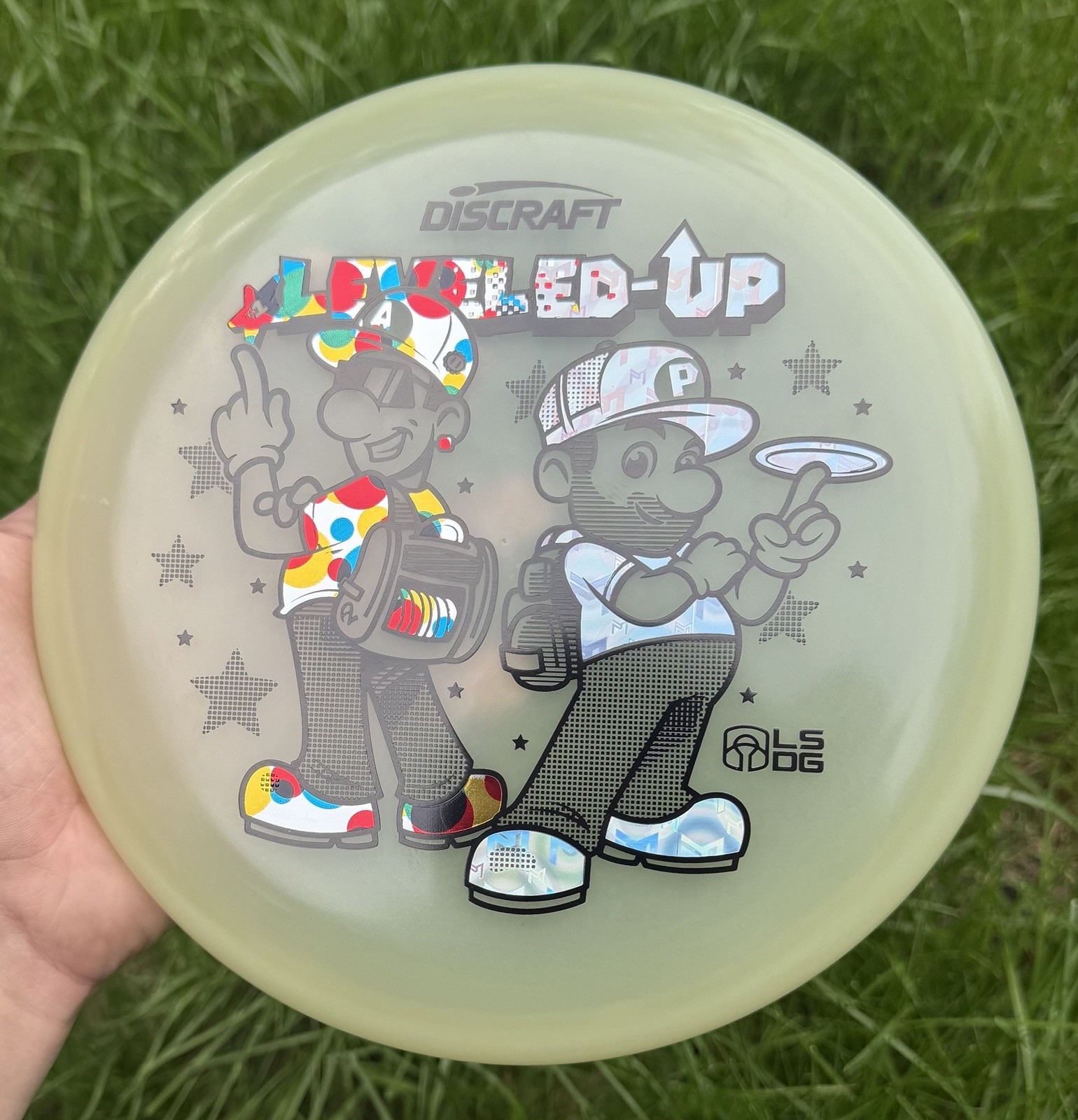 Discraft Ledgestone Mega Glo Leveled Up Luna — Wonderbread/McBeth Foil 173-174g Discraft Ledgestone Mega Glo Leveled Up Luna — Wonderbread/McBeth Foil 173-174g