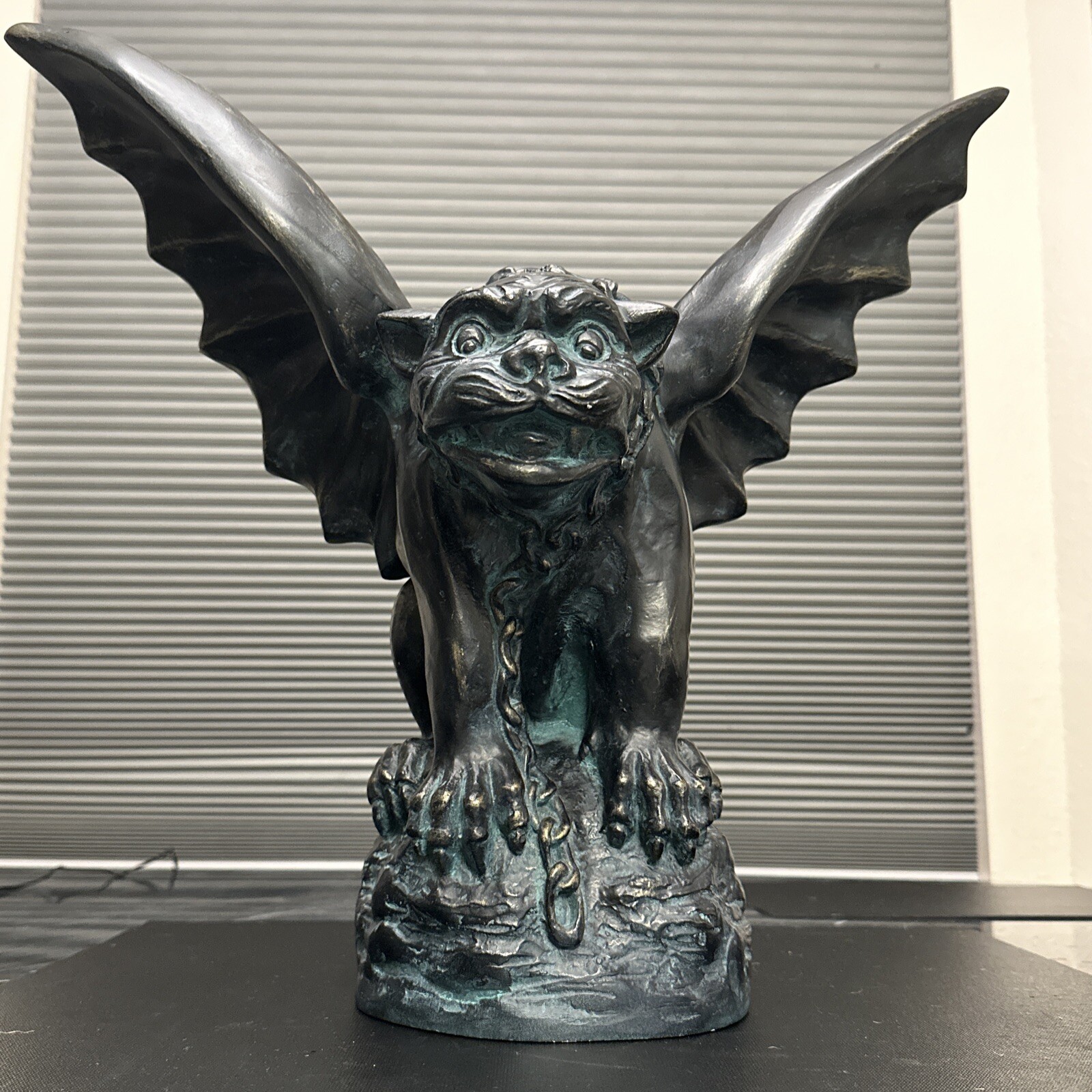 Gargoyle Gold Chained By Orlandi Statuary Large 18”x19” Wicked Find Gargoyle Gold Chained By Orlandi Statuary Large 18”x19” Wicked Find