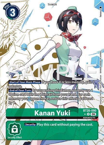 Digimon Card Game Kanan Yuki (Alternate Art) Timeless Bonds BT26-090 R