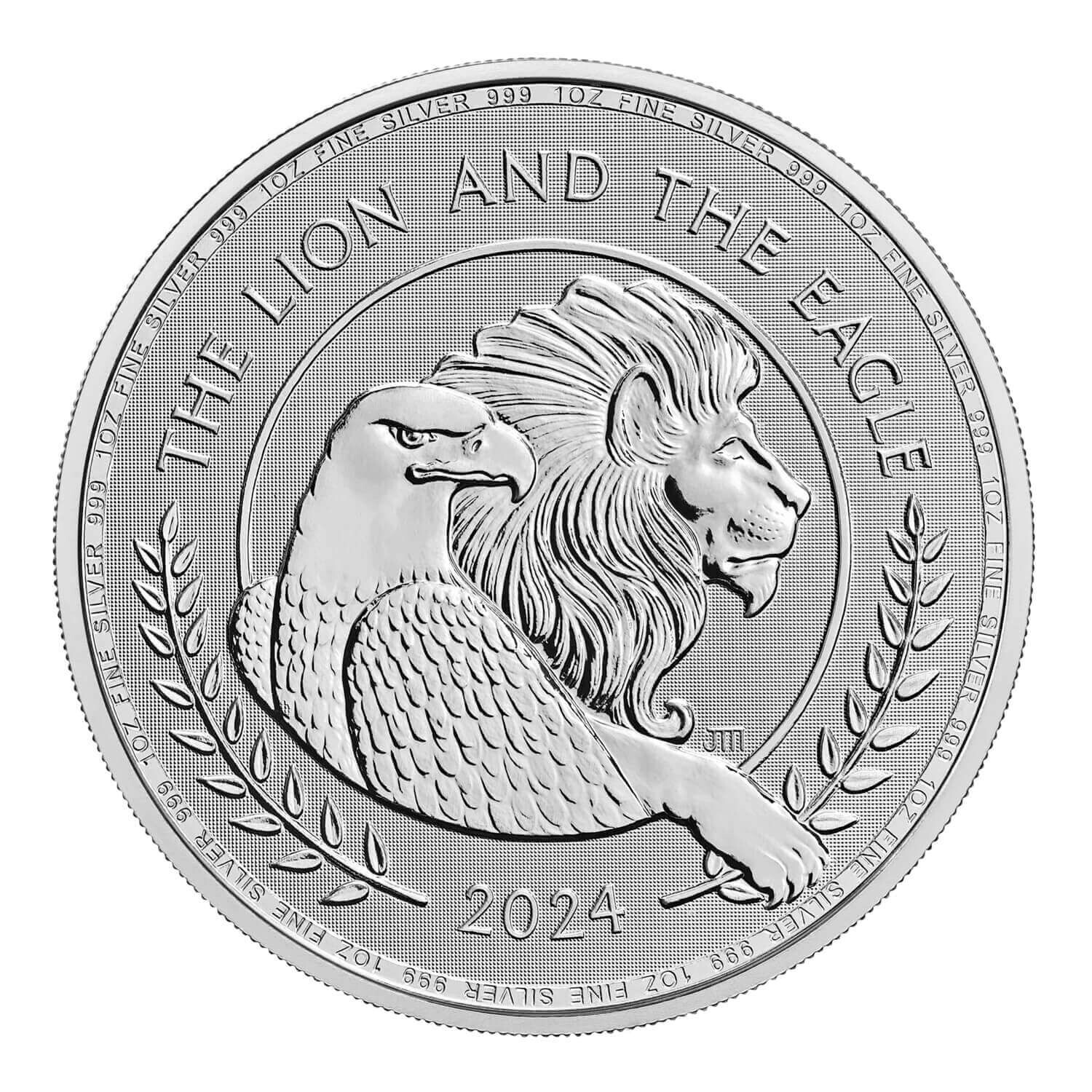2024 British Lion and American Eagle 1 oz .999 fine Silver Coin (BU)