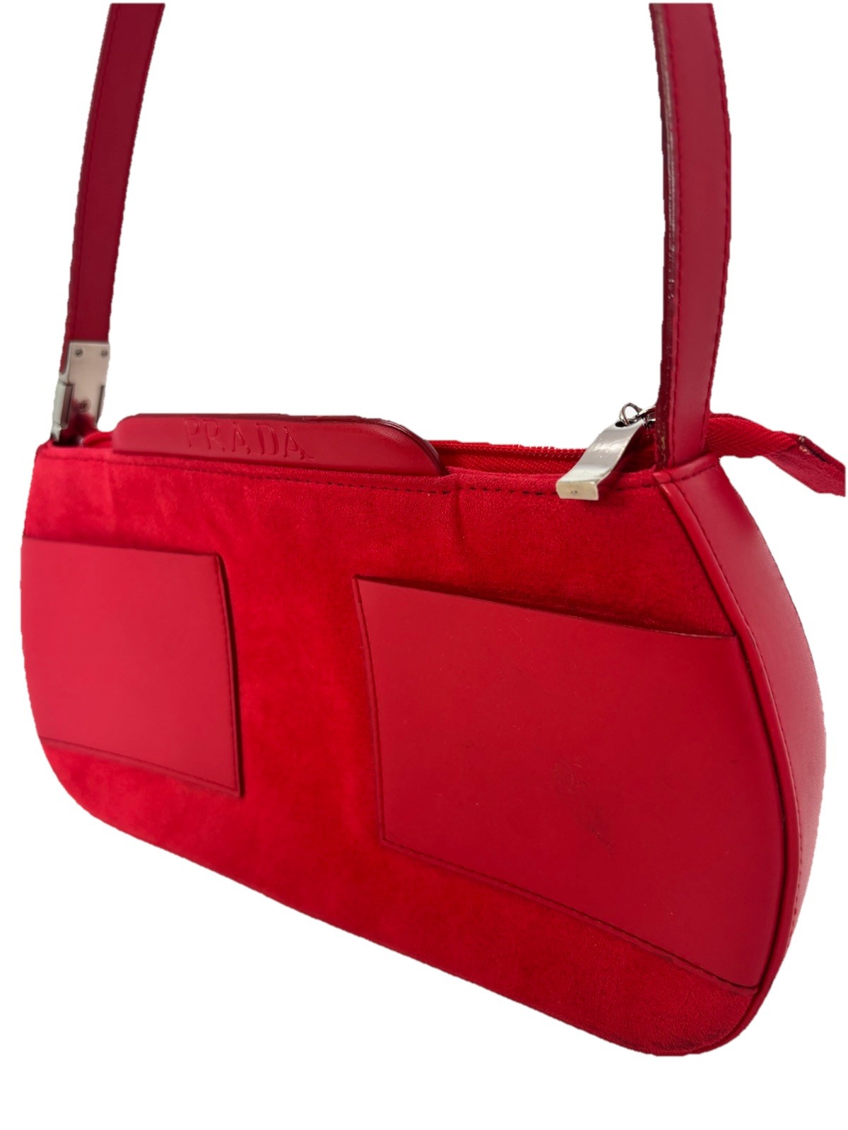Prada Red Leather Baguette Vintage (RARE) Prada Red Leather Baguette Vintage (RARE)