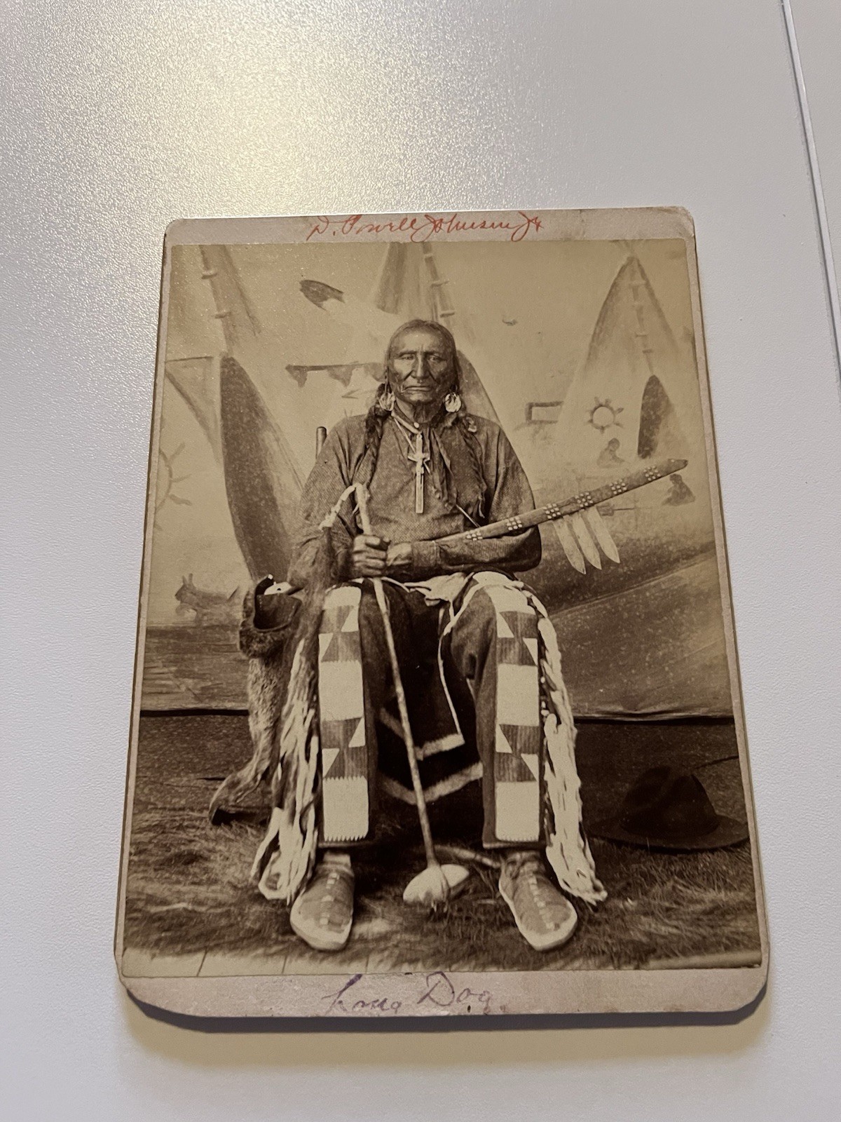 Rare, George W.Scott Photograph of Chief Long Dog, 1890-1891