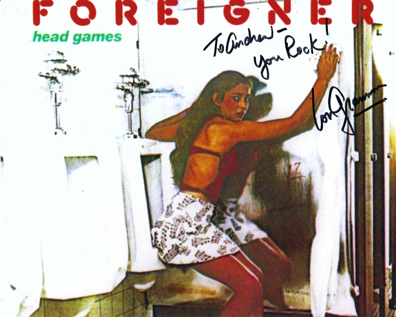 Foreigner Lead Singer Lou Gramm Signed Autographed 8x10 Photo To Andrew #2
