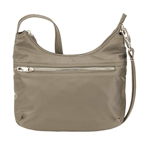 Travelon Women\'s Anti-Theft Tailored Hobo Travel Purse, Sable