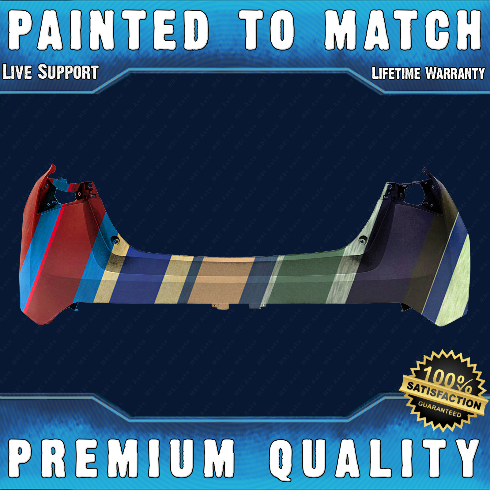 NEW Painted To Match Rear Upper Bumper Replacement for 2019-2022 Toyota Prius