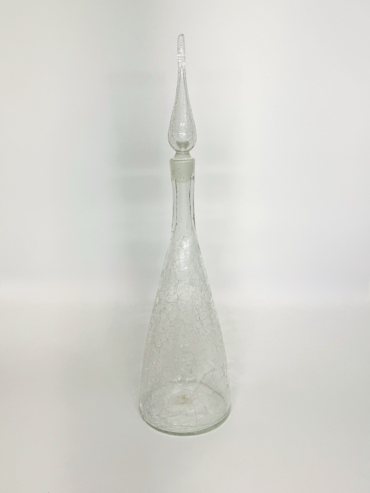 Vintage Blenko Crystal Crackle 920L Glass Decanter– Winslow Anderson- w/Stopper