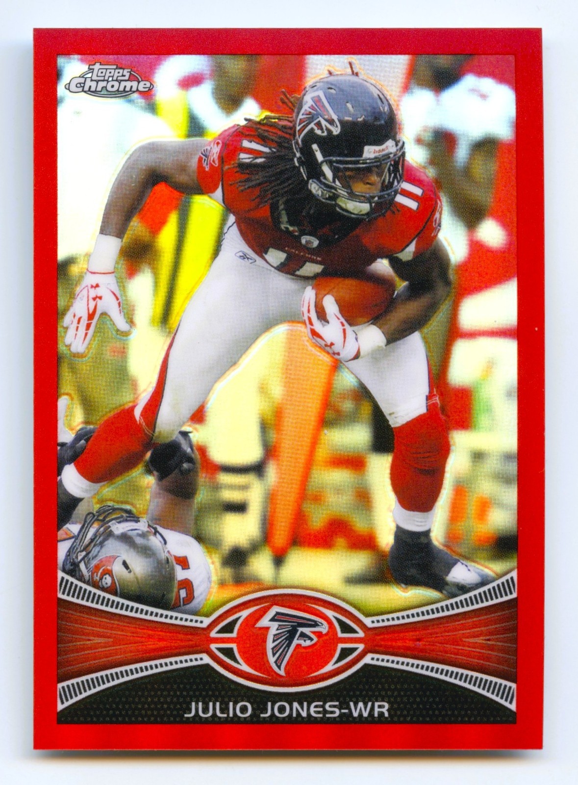 JULIO JONES 2012 TOPPS CHROME ATLANTA FALCONS LEGEND #217 RED REFRACTOR /25