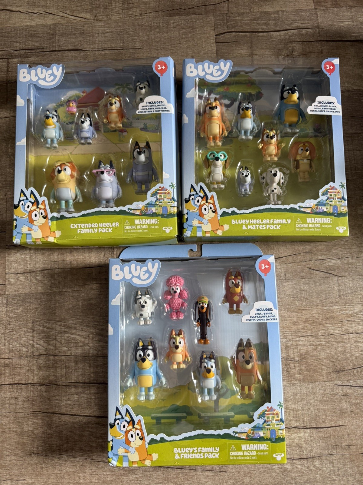 Bluey’s Family And Friends bundle 2.5 Inch Figures 3 Different Sets Brand New