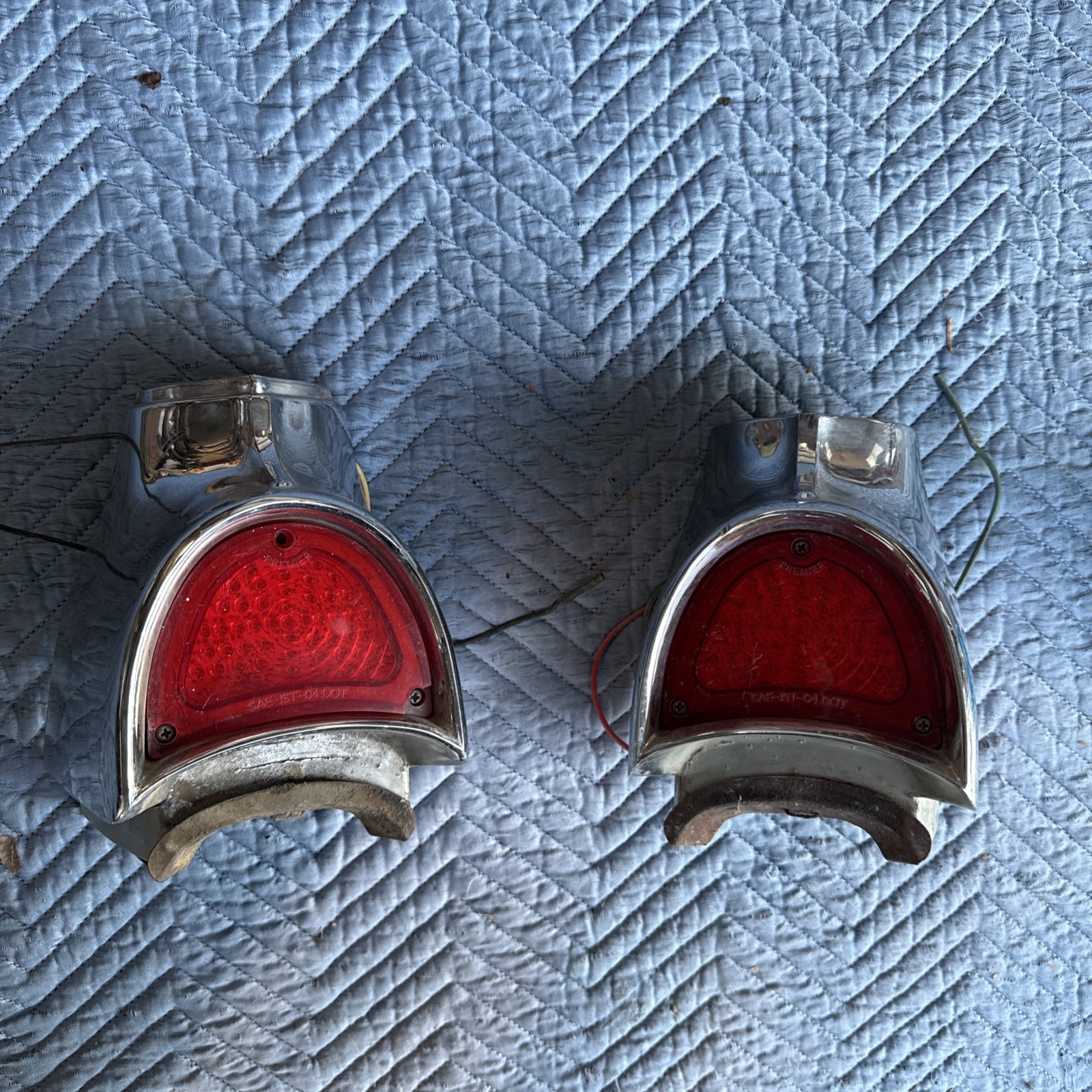 Vintage 1957 Chevy Chevrolet Bel-Air Tail Light Assemblies