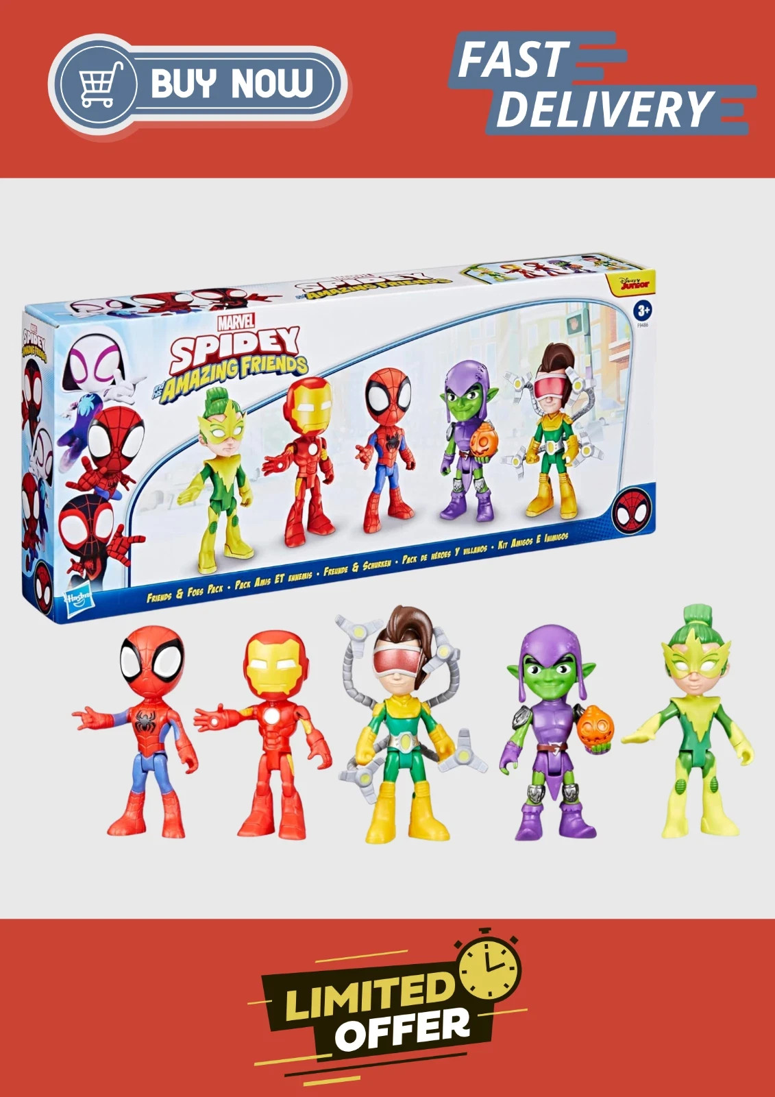 Marvel Spidey and His Amazing Friends Friends & Foes 5-Pack Action Figures