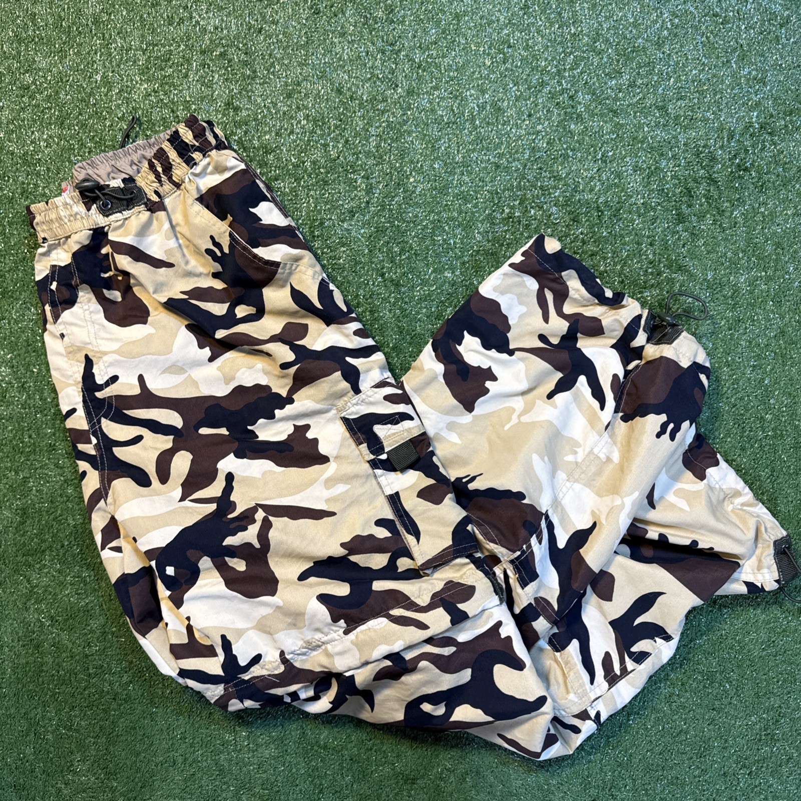 Vintage Breakdown 2000s Jnco Style Baggy Jeans Size Large Grunge Y2K Skate Camo