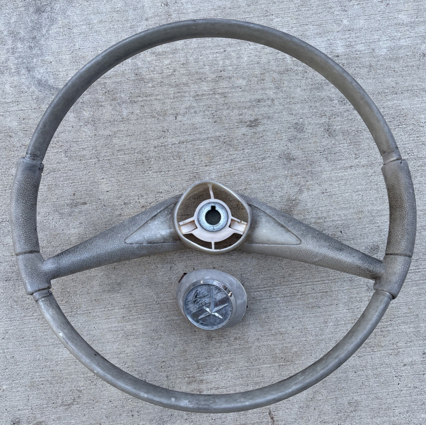 Vintage 1965 Lone Star Boat Steering Wheel and Center Cap
