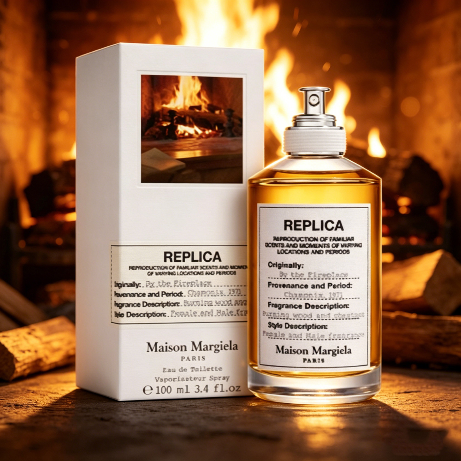 Replica By The Fireplace by Maison Margiela 3.4oz/100ml EDT spray for Unisex New