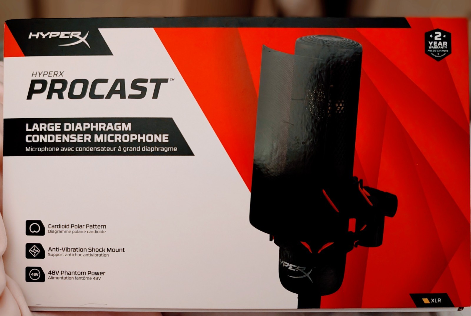 HyperX ProCast Brand New & Factory Sealed Large Diaphragm XLR Microphone