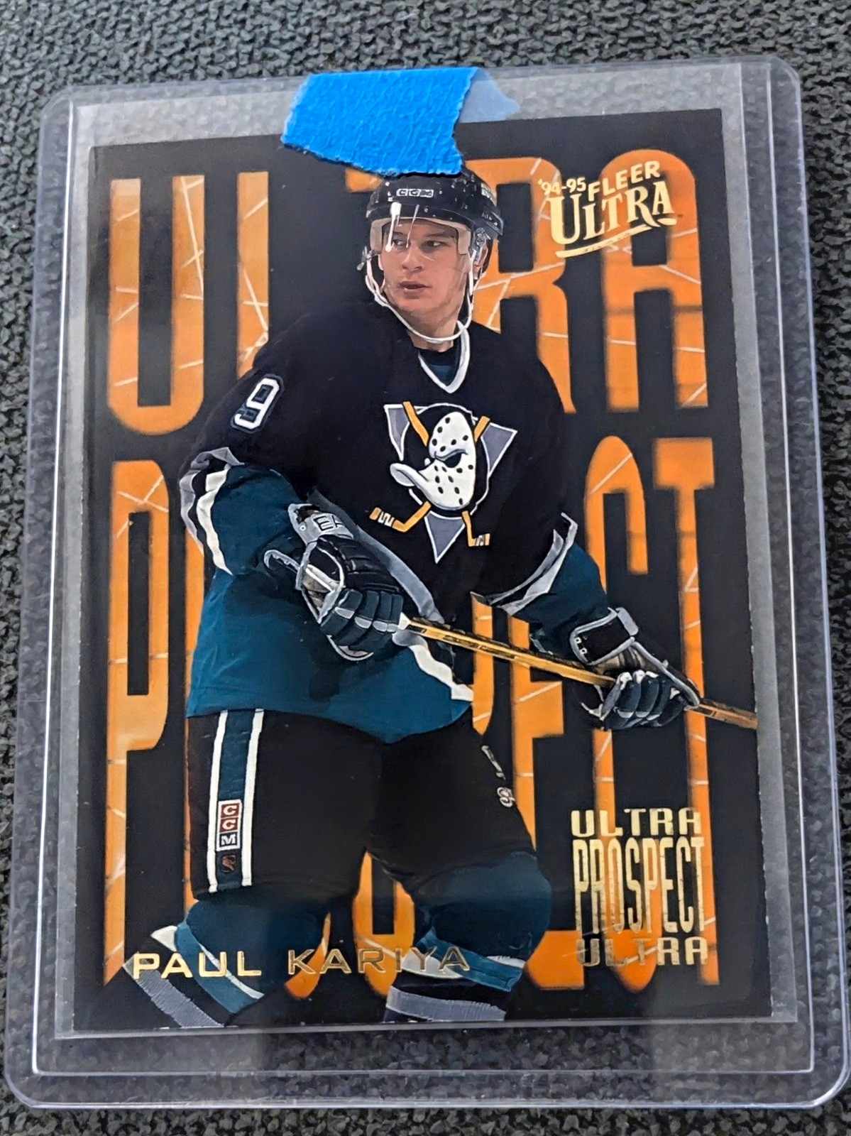 VINTAGE/PAUL KARIYA ROOKIE-FLEER ULTRA PROSPECT. 1994-95 DUCKS #3/10 VINTAGE/PAUL KARIYA ROOKIE-FLEER ULTRA PROSPECT. 1994-95 DUCKS #3/10