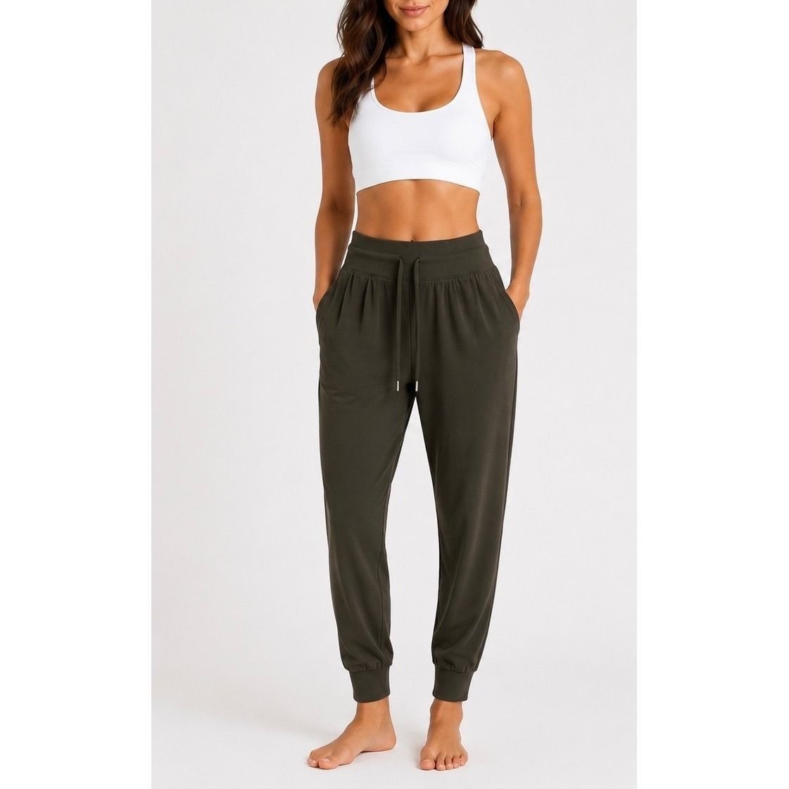 Calia by Carrie Underwood Journey‎ Joggers Olive Green High Rise Pants Small